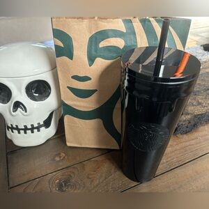 NWT Starbucks 2024 Halloween black slime cup